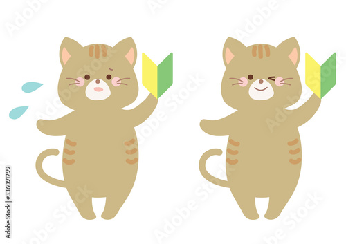 初心者とネコ　イラストセット