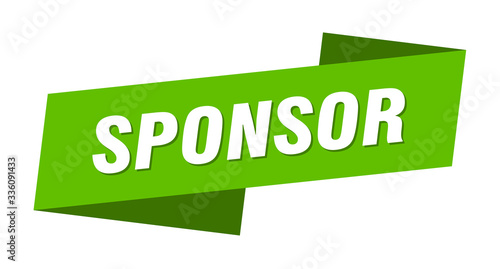 sponsor banner template. sponsor ribbon label sign