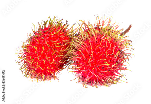 rambutan sweet delicious fruit an isolated on white background
