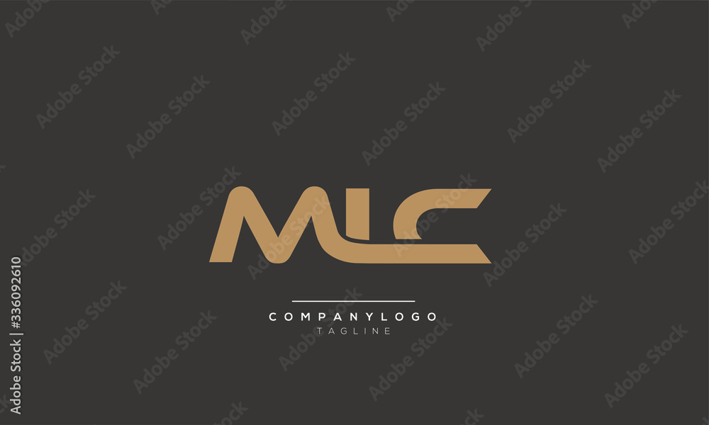 Fototapeta Letter MIC MLC minimal elegant monogram art logo. Outstanding professional trendy awesome artistic initial based Alphabet icon logo. Premium Business logo