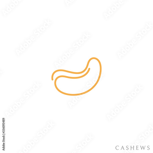 Cashew. Outline style