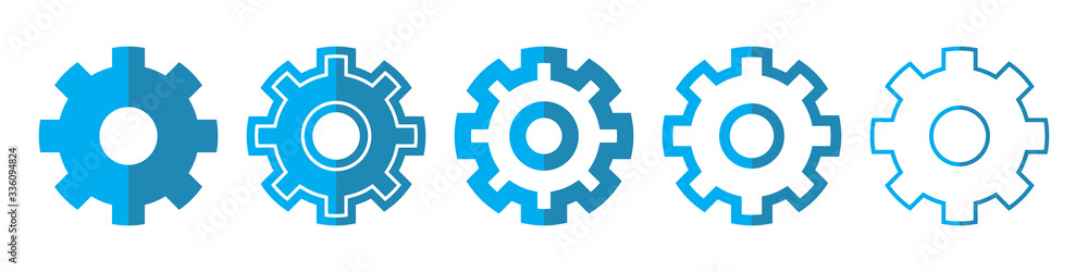 Gear vector icons. Setting vector icons Gear vector icons. Setting vector icons