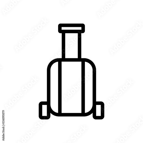 Luggage bag icon vector. Luggage bag sign. isolated contour symbol illustration