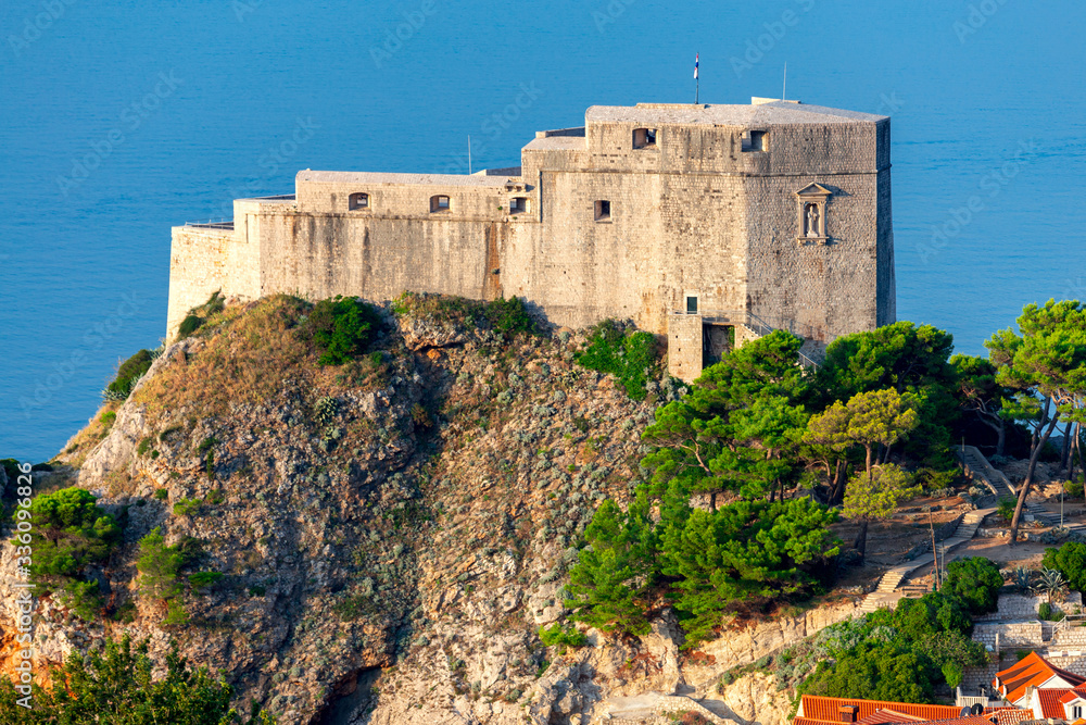 Dubrovnik. Fort St. Lawrence in the morning.