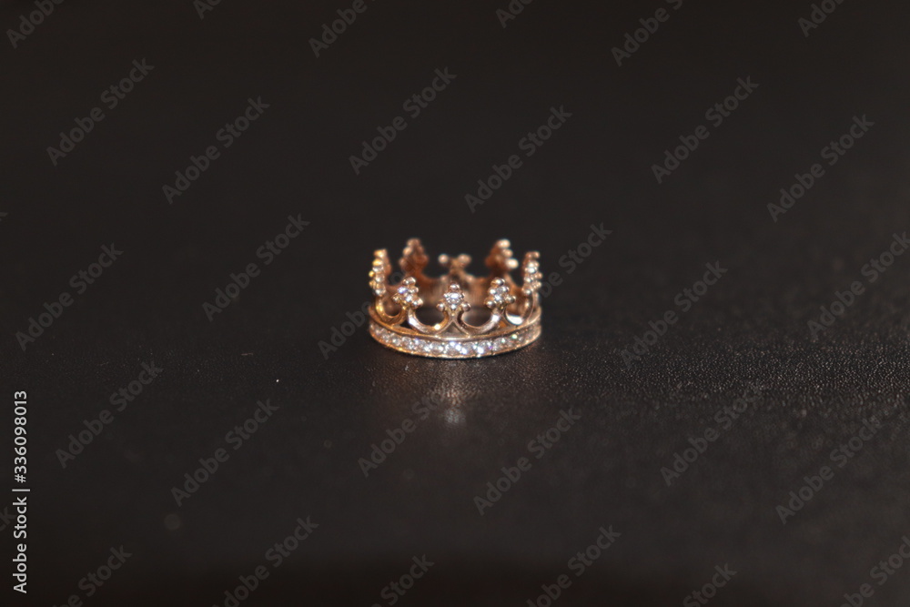Wedding ring on a desk Wedding ring on a desk
