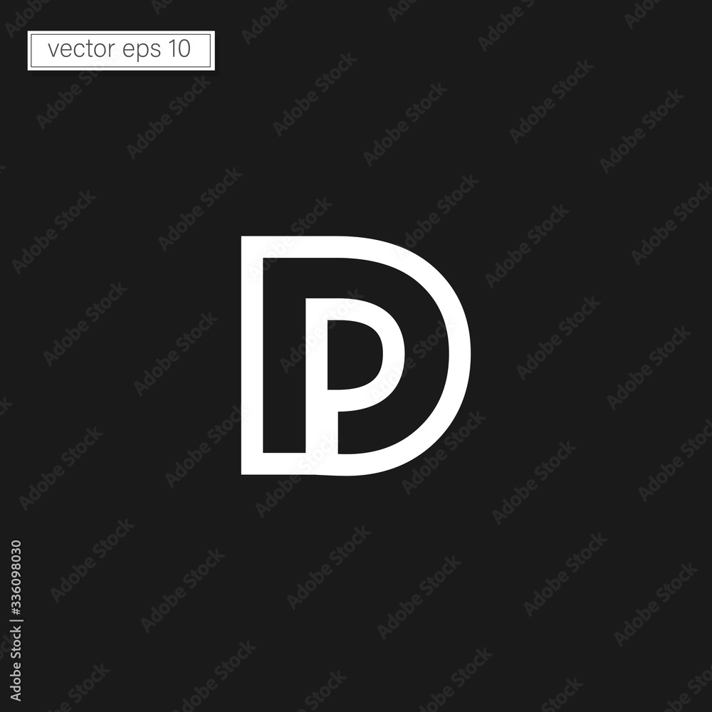 DP letter design element template Perfect for company logos, web brands etc.