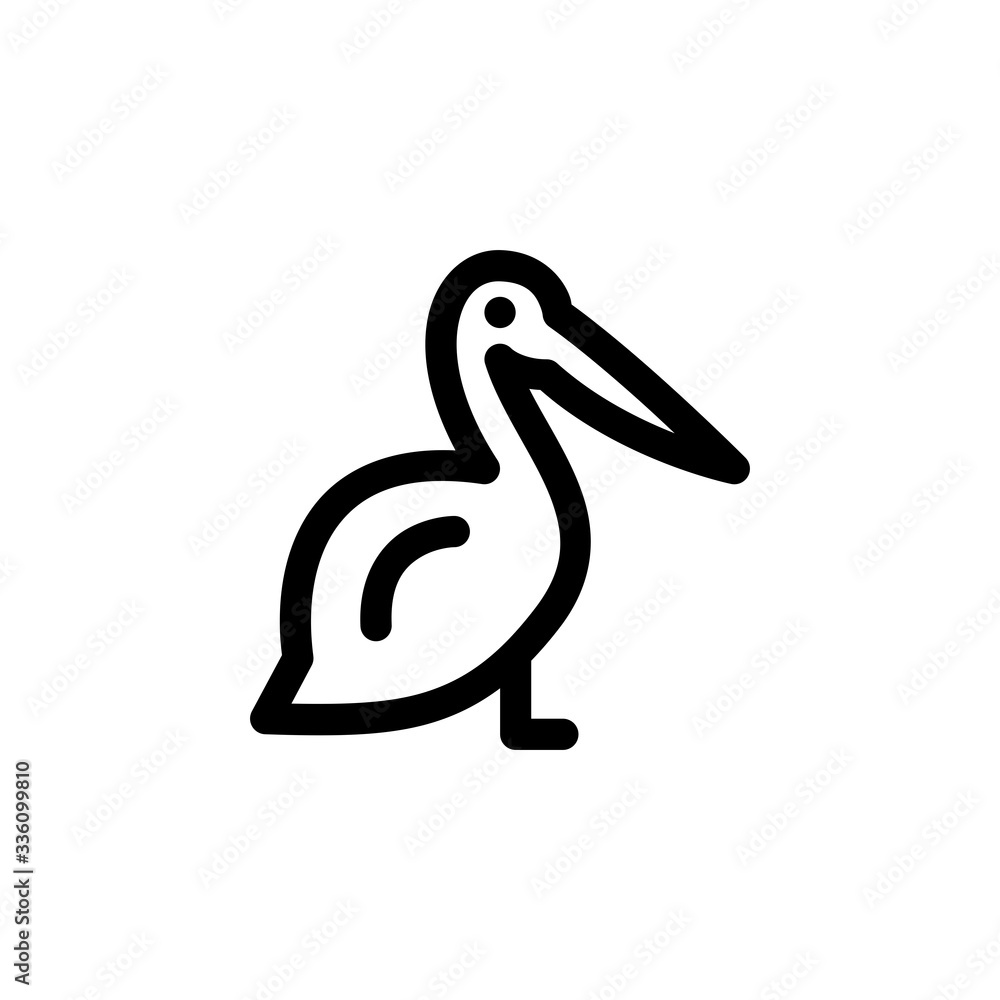 Pelican Ocean Bird Animal Outline Icon Logo Vector Illustration
Pelican Ocean Bird Animal Outline Icon Logo Vector Illustration