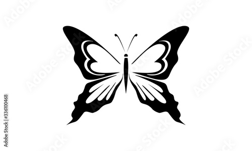 butterfly logo design vector © RIFQI
