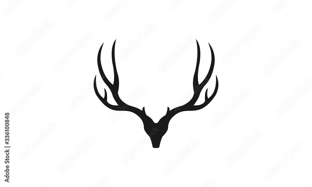 deer antlers vector logo design