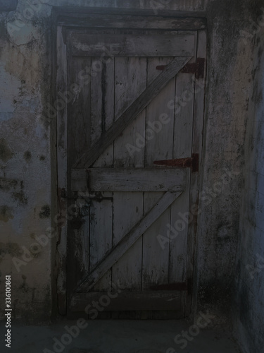 old door in the dark