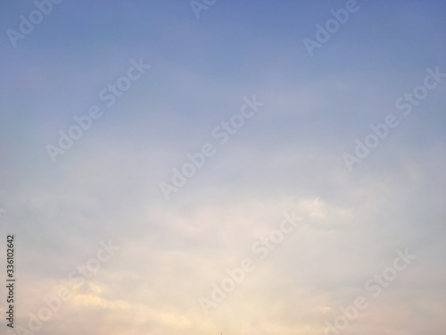 The beautiful sky at dusk during twilight before sunset. It is a beautiful nature for use as a backdrop. Landscape photos.