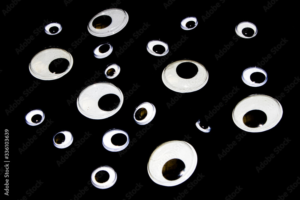 Funny Wiggle Google Eyes on Fabric Silly Background Funny Wiggle Google Eyes on Fabric Silly Background