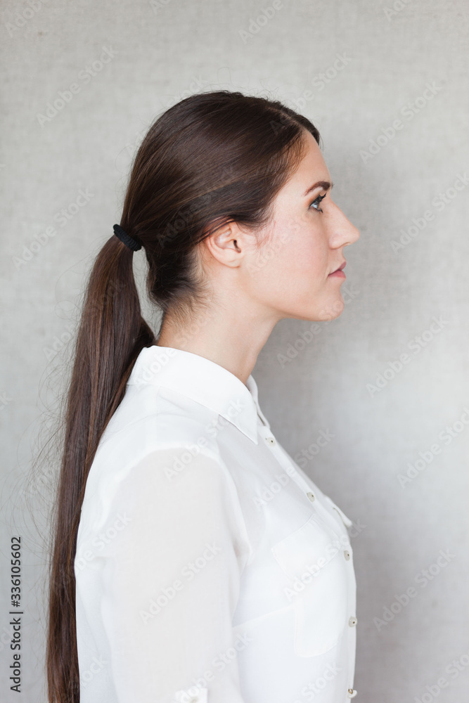 Profile portrait of young woman Profile portrait of young woman