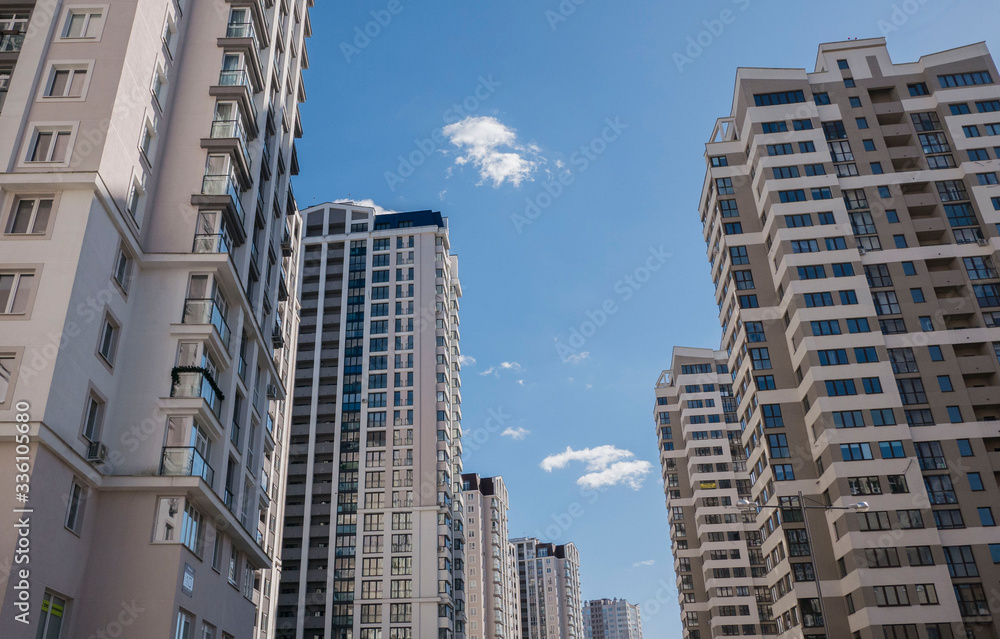 facades of residential buildings low angle view against the sky facades of residential buildings low angle view against the sky