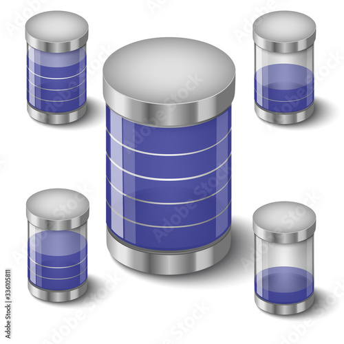 3d Cylinders step or progress ind