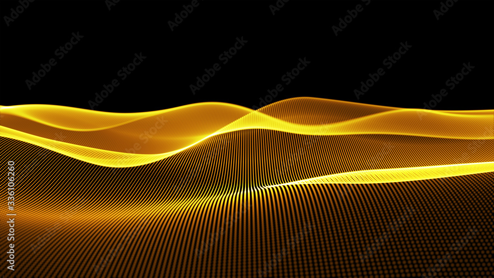 Fototapeta premium Motion Abstract light color gold effect for background.