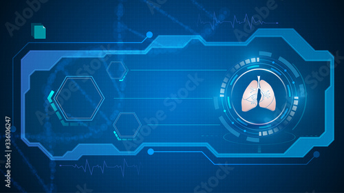 lung scanning medical health care innovative design concept background
