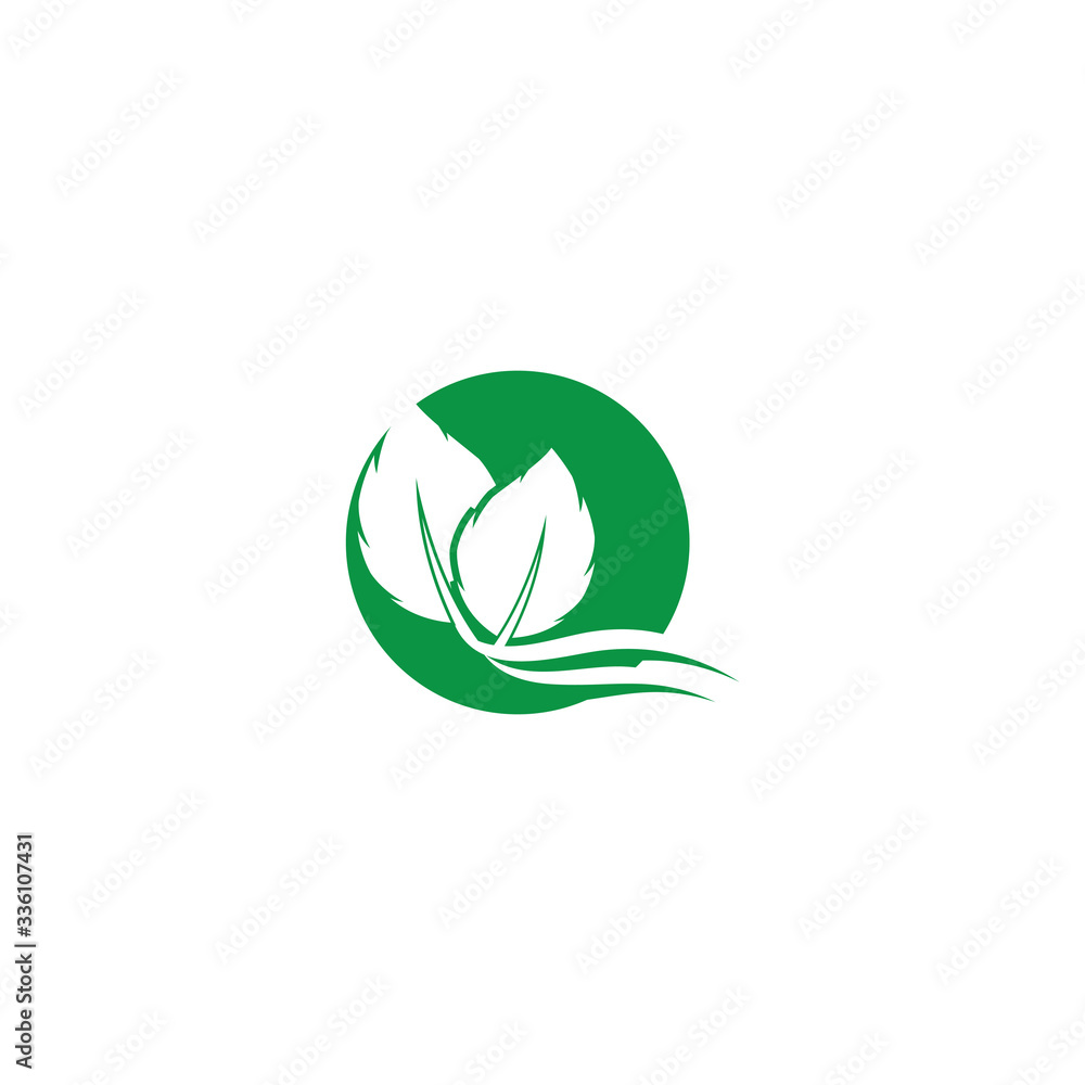 Mint leaves flat vector icon Mint leaves flat vector icon
