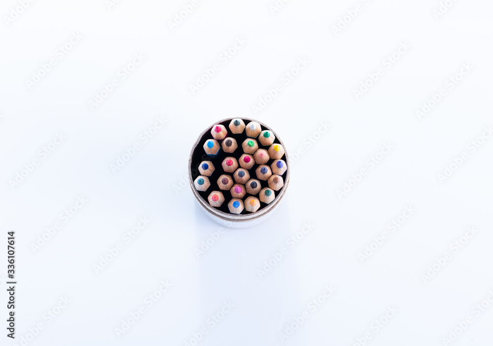 Color pencils isolated Color pencils isolated