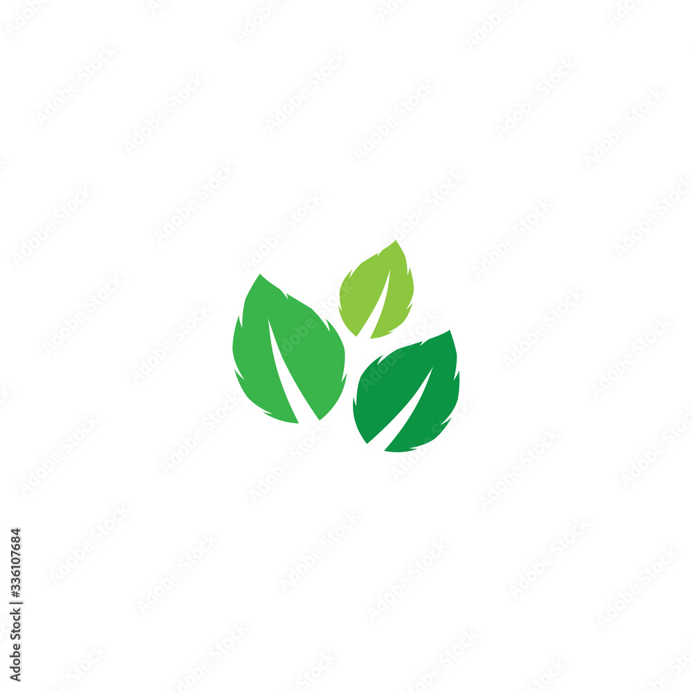 Mint leaves flat vector icon Mint leaves flat vector icon
