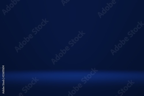 Background for display, floor lighting, blue wallpaper.