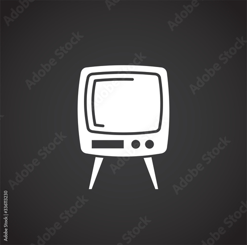 Mass media related icon on background for graphic and web design. Creative illustration concept symbol for web or mobile app