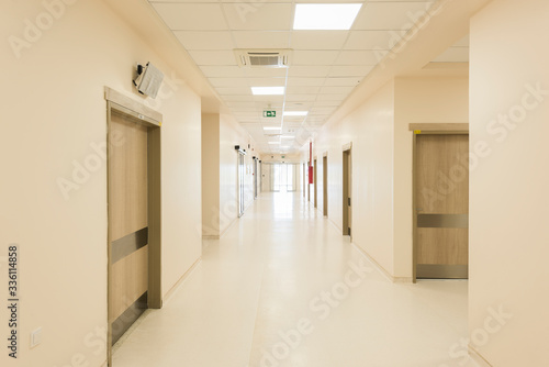isolated corridors for the coronavirus in the hospital