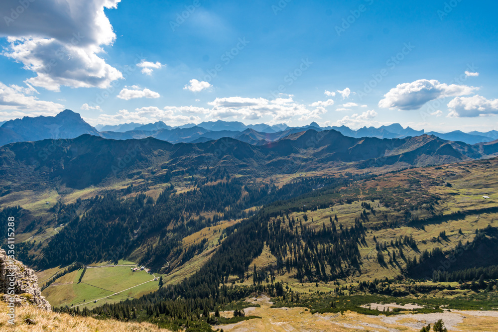 Naklejka premium Hike on the Hohe Ifen in the Kleinwalsertal