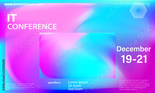 Conference. Fluid flow. Cover design.Vector.