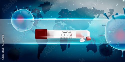 llustrations concept coronavirus COVID-19. virus wuhan from china. Stop Covid-19. 