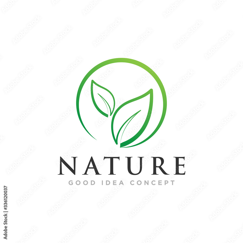 Leaf Nature Logo Design Vector Leaf Nature Logo Design Vector