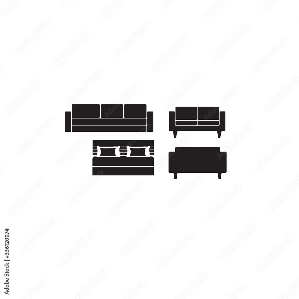 cushioned furniture icon cushioned furniture icon