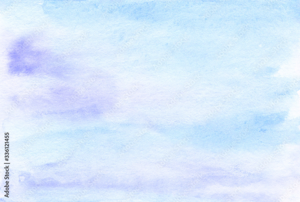 Blue purple background Watercolor texture Paint strokes Soft abstract backdrop