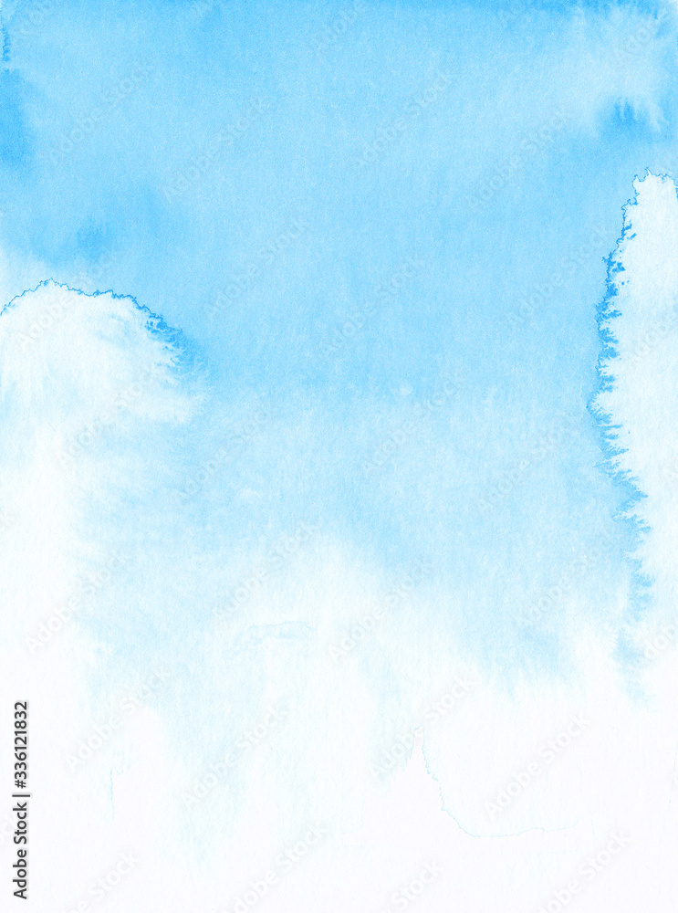Soft blue watercolor background Invitation card design template Gradient  ombre texture Stock Illustration | Adobe Stock