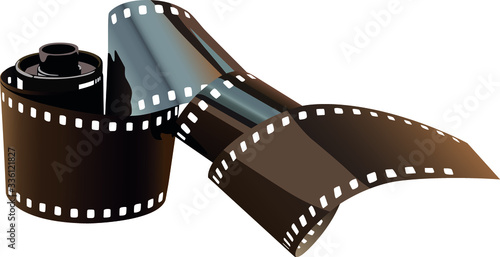 camera roll realistic vector illustration isolated