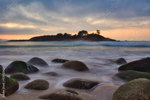 Isla de  O Santo  en Mar  n  Pontevedra  Espa  a.