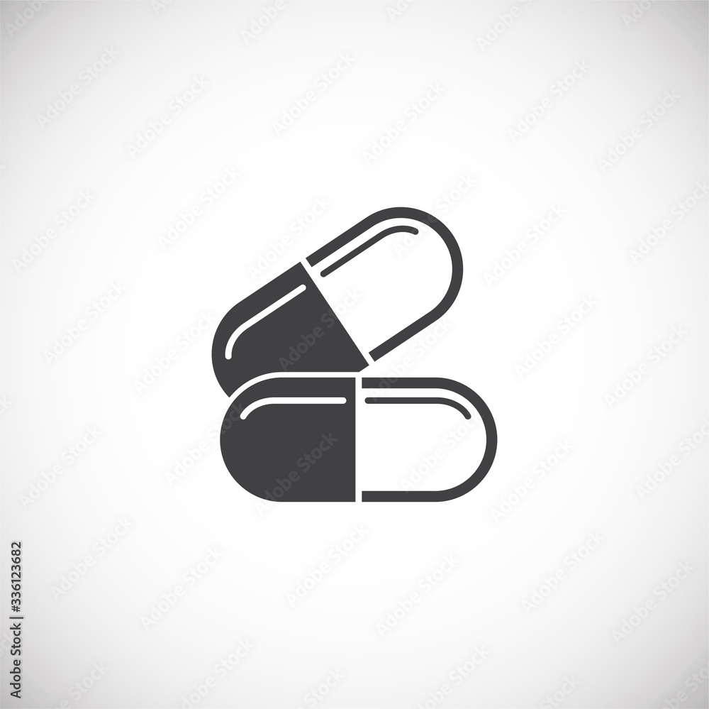 Drugs related icon on background for graphic and web design. Creative illustration concept symbol for web or mobile app