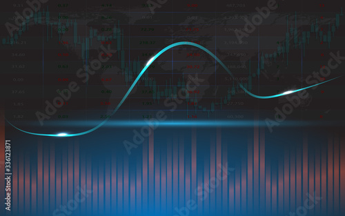 Stock market or forex trading graph in graphic concept suitable for financial investment or Economic trends business idea and all art work design. Abstract finance background.