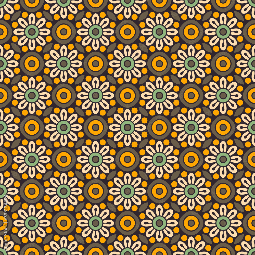 Vintage floral seamless pattern