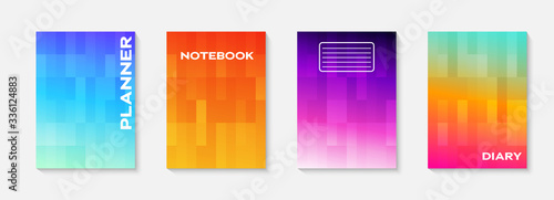 Minimal vector abstract cover notebook design. Planner and diary cover for print. Abstract design for copybook brochures and school books. Notebook paper. Brochure, book, magazine template