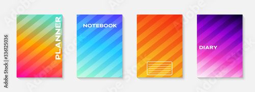 Minimal vector abstract cover notebook design. Planner and diary cover for print. Abstract design for copybook brochures and school books. Notebook paper. Brochure, book, magazine template