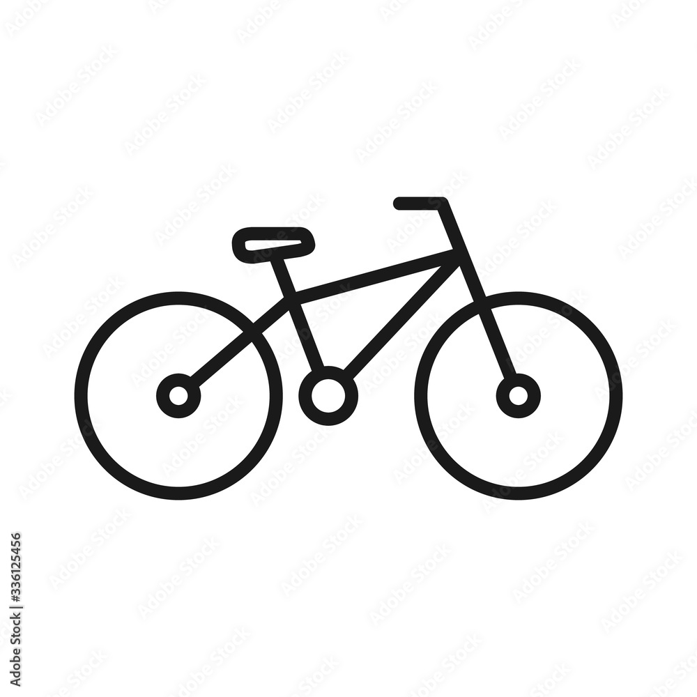 Bike icon vector. Bicycle logo flat illustration isolated on white background. Bike icon vector. Bicycle logo flat illustration isolated on white background.