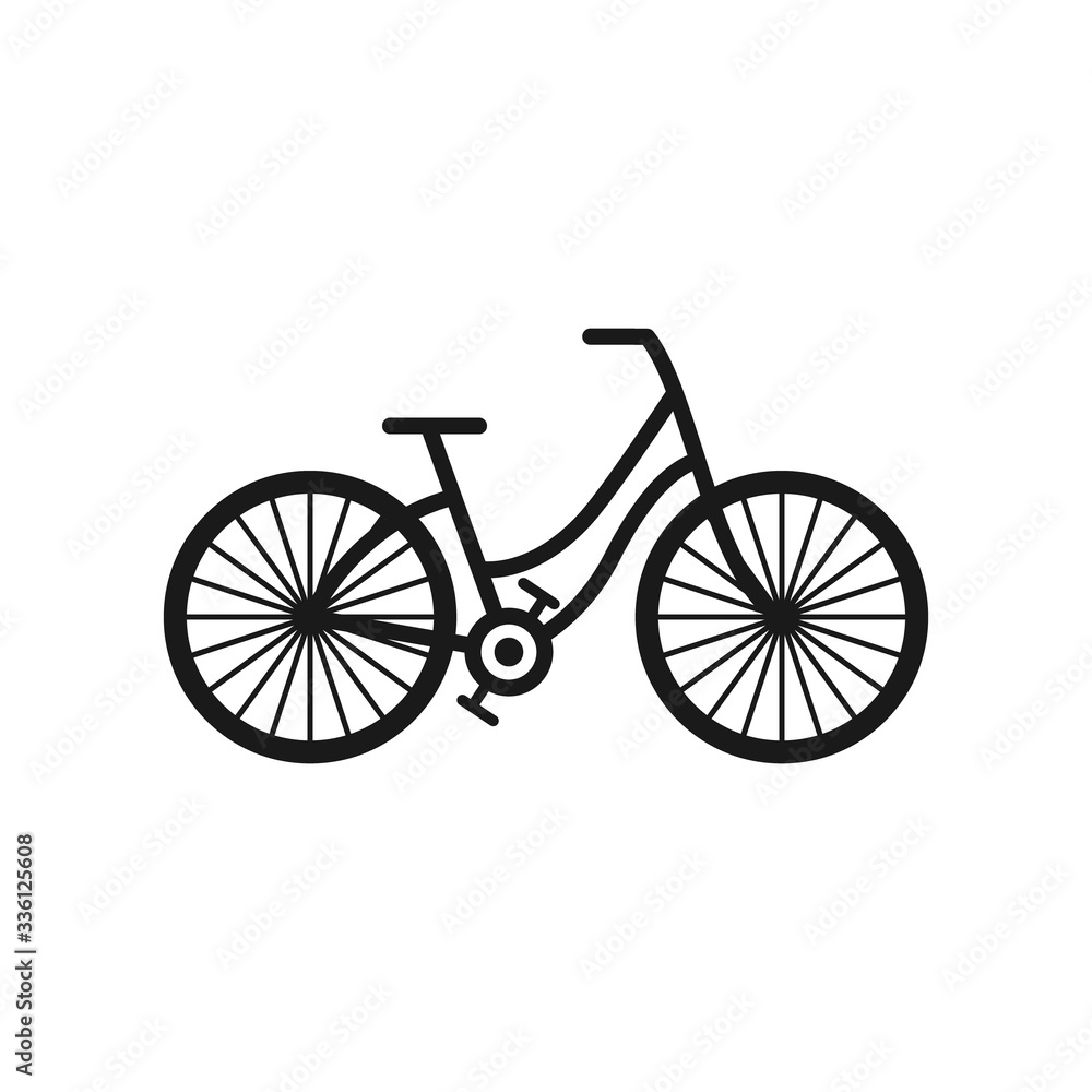 Bike icon vector. Bicycle logo flat illustration isolated on white background. Bike icon vector. Bicycle logo flat illustration isolated on white background.