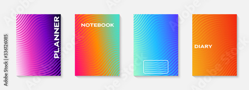 Minimal vector abstract cover notebook design. Planner and diary cover for print. Abstract design for copybook brochures and school books. Notebook paper. Brochure, book, magazine template