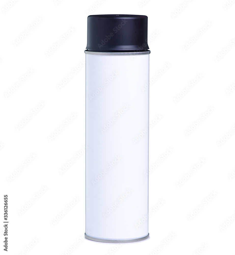 Black paint bottle on white background isolation Black paint bottle on white background isolation