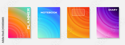 Minimal vector abstract cover notebook design. Planner and diary cover for print. Abstract design for copybook brochures and school books. Notebook paper. Brochure, book, magazine template