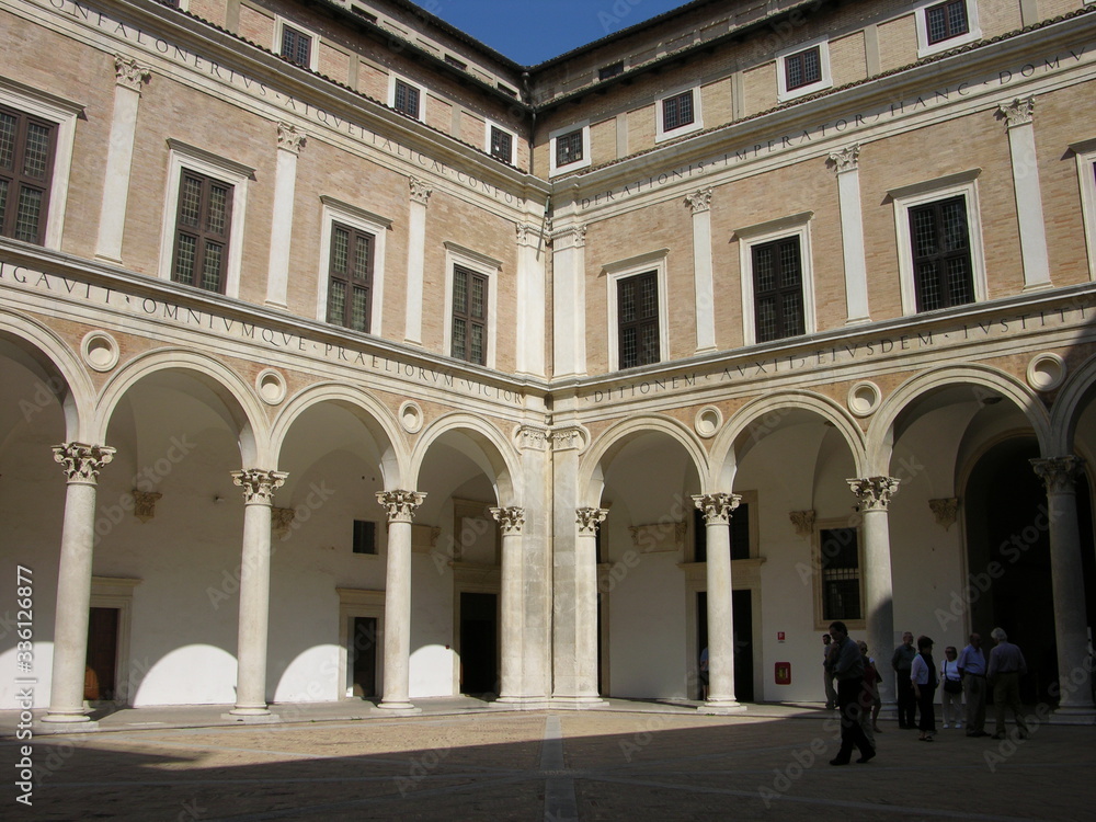 Urbino, Italy, Ducal Palace, Courtyard