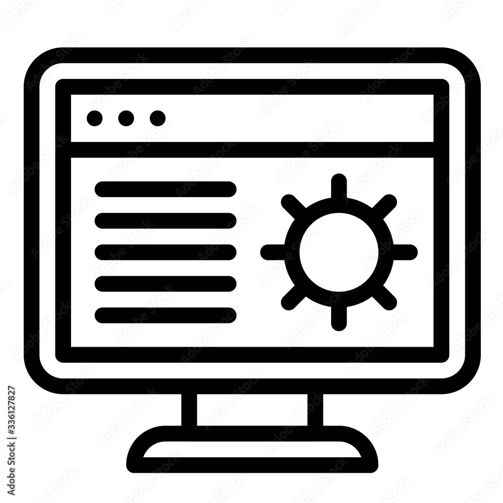 Virus report vector illustration, line style icon Virus report vector illustration, line style icon