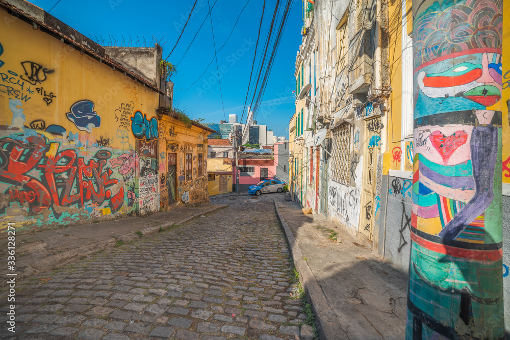Fototapeta premium Popular bohemian area of Santa Teresa in Rio de Janeiro.