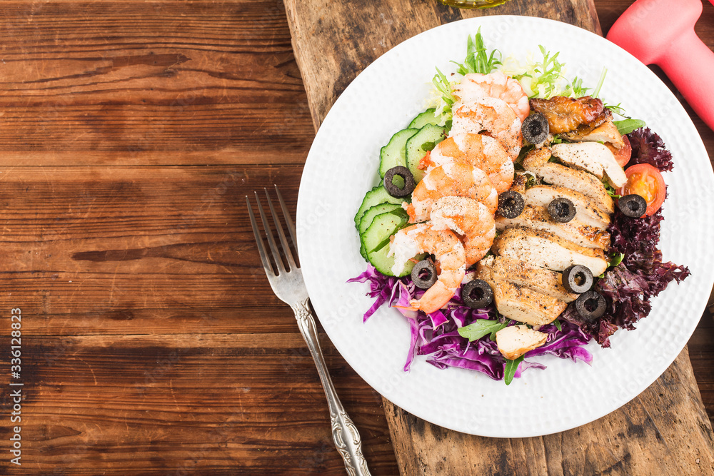 A plate of fresh fitness weight loss salad A plate of fresh fitness weight loss salad